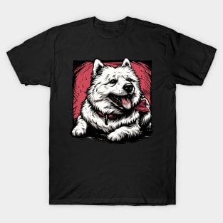 Retro Art Samoyed Dog Lover T-Shirt